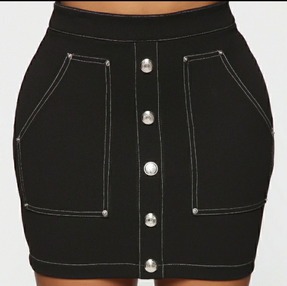 Never Worn Black Mini Skirt